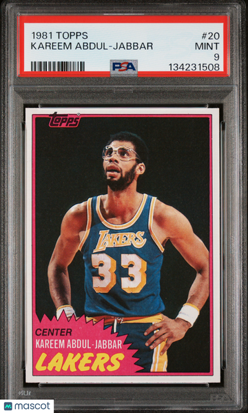 1981 Topps Kareem Abdul-Jabbar #20 PSA 9