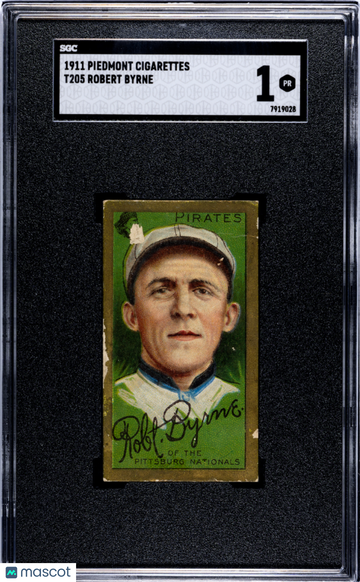 1911 Piedmont Cigarettes (T205) Robert Byrne SGC 1