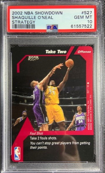 2002 NBA Showdown Strategy Shaquille O'neal #S27 Take Two PSA 10 GEM MINT Lakers