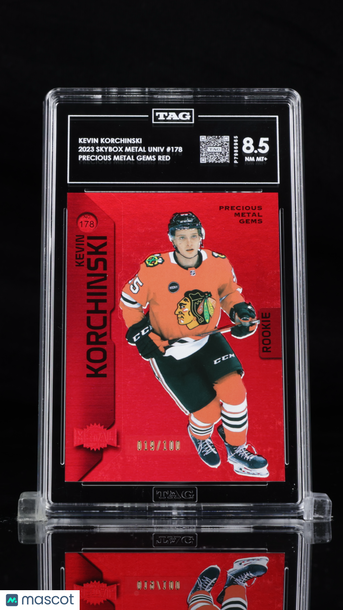2023 Skybox Metal Universe Kevin Korchinski #178 Precious Metal Gems Red /100 Rookie TAG 8.5