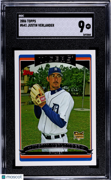 2006 Topps Justin Verlander #641 SGC 9
