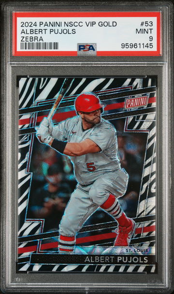 2024 Panini National Sports Collectors Convention VIP Gold Zebra Albert Pujols #53 PSA 9