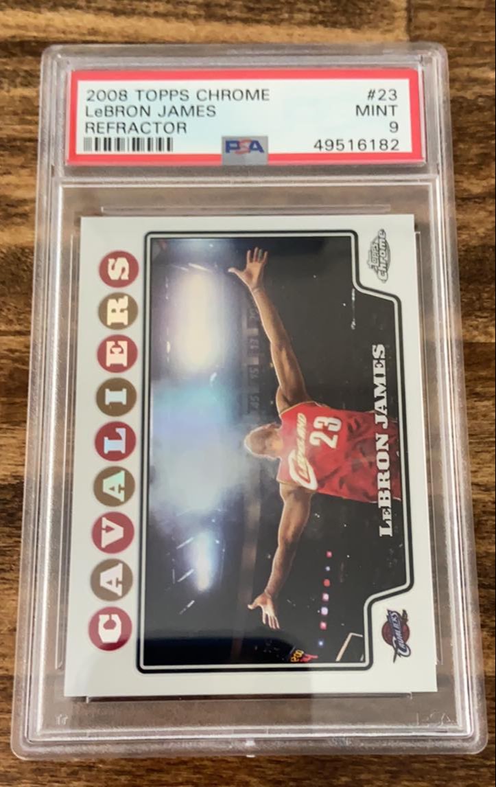 LeBron James 2008 Chrome Ref PSA 9