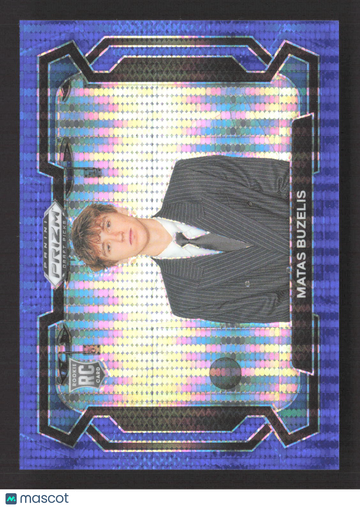 2024 Panini Prizm Draft Picks Matas Buzelis #67 Blue Wave RC 66/86