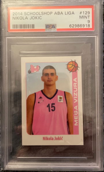 2014 Schoolshop ABA LIGA Nikola Jokic Sticker Rookie PSA 9