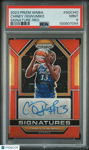 2023 Panini Prizm WNBA Signatures Chiney Ogwumike #SGCHO Red PSA 9