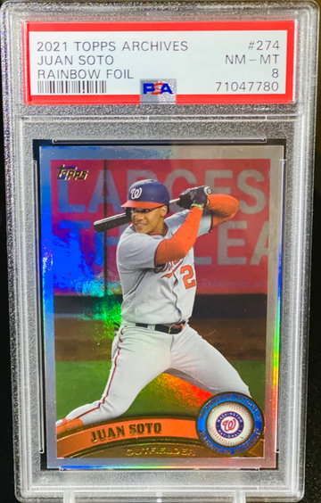 2021 Juan Soto Rainbow Foil PSA 8 Archives 