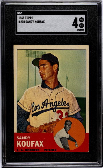 1963 Topps #210 Sandy Koufax SGC 4
