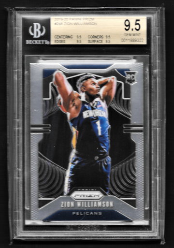 Zion Williamson 2019-20 Panini Prizm #248 BGS 9.5 True Gem (0011889322)