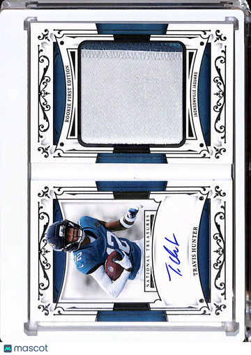 2026 Panini National Treasures Rookie First Edition Travis Hunter #RFES-THR Rookie First Edition Signatures Patch RC