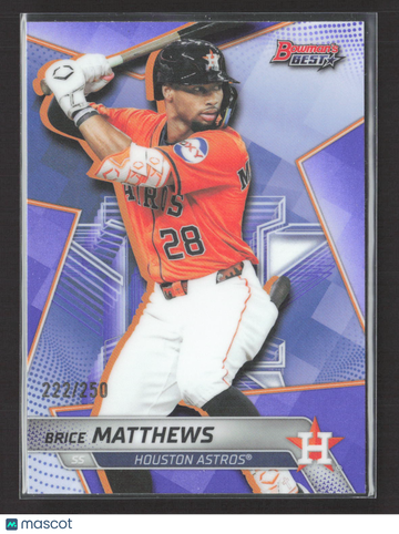 2025 Bowman's Best Brice Matthews #TP-18 Purple Refractor 222/250