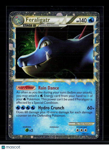2014 HeartGold & SoulSilver Feraligatr Holo Rare #108/123