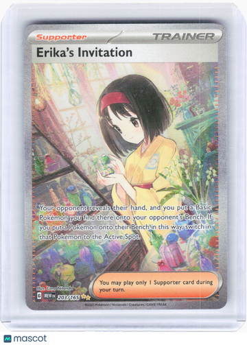 Scarlet & Violet 151 Erika's Invitation Holo Special Illustration Rare #203/165