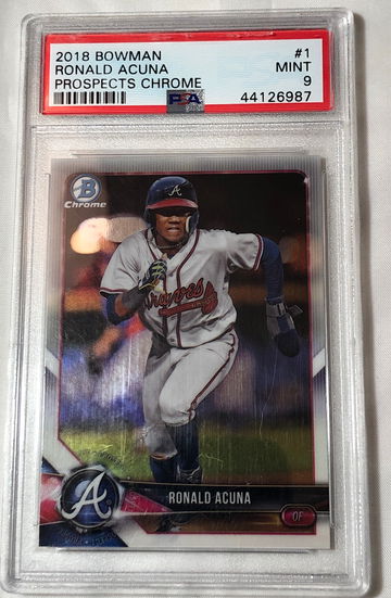 2018 BOWMAN PROSPECTS CHROME #1 RONALD ACUNA MINT-9