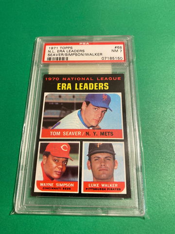 1971 Topps N L ERA Leaders # 68 