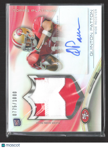 2013 Topps Platinum Quinton Patton #ARP-QP Refractor Player-Worn Patch 0775/1000 RC Auto