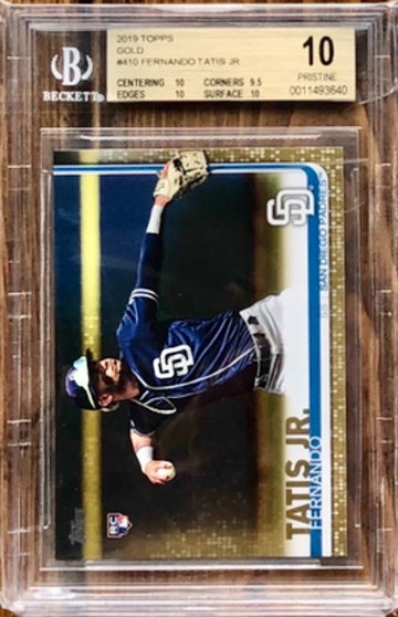 2019 Topps Series 2 Fernando Tatis Jr Gold Rookie RC #/2018 BGS 10 Pristine