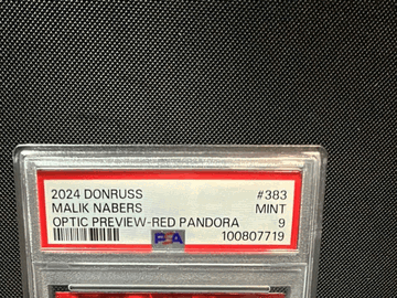 2024 Panini Donruss Malik Nabers #383 Optic Preview Red Pandora PSA 9 Football Trading Card
