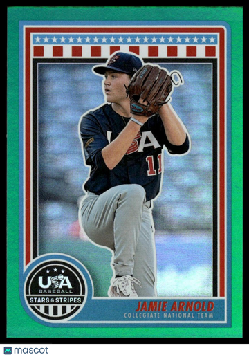 2025 Panini Stars and Stripes USA Baseball Jamie Arnold #39 Green