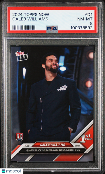 2024 Topps Now Caleb Williams #D1 PSA 8
