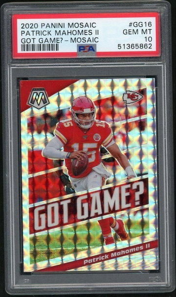 2020 Panini Mosaic Got Game? Mosaic Patrick Mahomes II #GG16 PSA 10