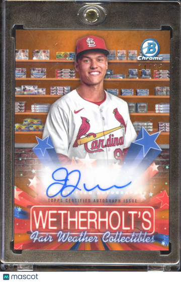 JJ Wetherholt 2025 Bowman Chrome Hobby Stars Autograph Auto St. Louis Cardinals