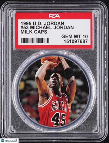 1995 Upper Deck Jordan Milk Caps Michael Jordan #53 PSA 10
