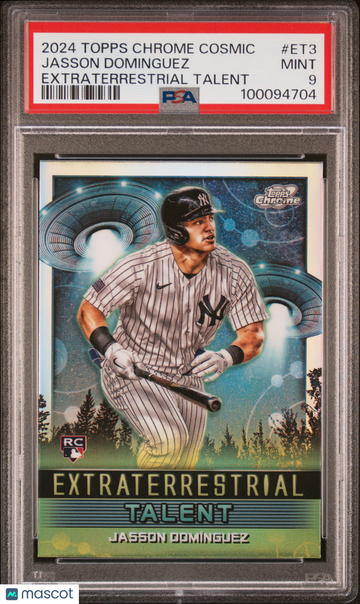 Jasson Dominguez 2024 Topps Cosmic Chrome #ET3-Extraterrestrial Talent PSA 9
