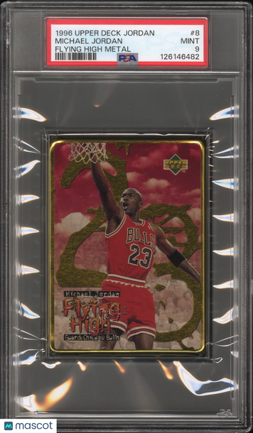 1996 Upper Deck Jordan Flying High Metal Michael Jordan #8 PSA 9