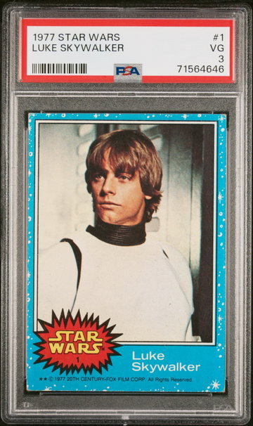1977 Topps Star Wars Luke Skywalker #1 