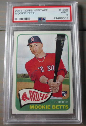 Mookie Betts 2014 Topps Heritage RC PSA 9