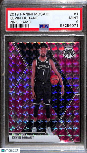 2019 Panini Mosaic Kevin Durant #1 Pink Camo PSA 9