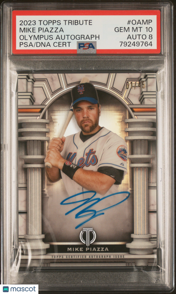 2023 Topps Tribute Olympus Autograph Mike Piazza #OAMP /45 PSA 10 Auto 8