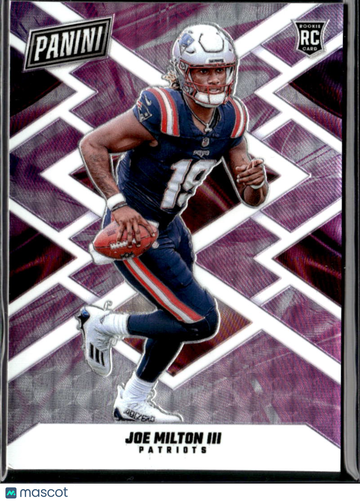 Joe Milton III 2024 Panini Prizm RC Purple /99 New England Patriots