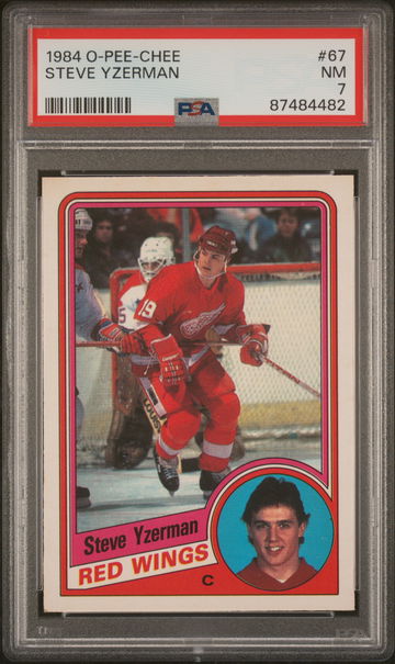 1984 O-Pee-Chee Steve Yzerman #67 PSA 7