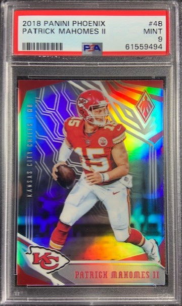 2018 Panini Phoenix Refractor Patrick Mahomes ll #48 Second Year PSA 9 Mint MVP