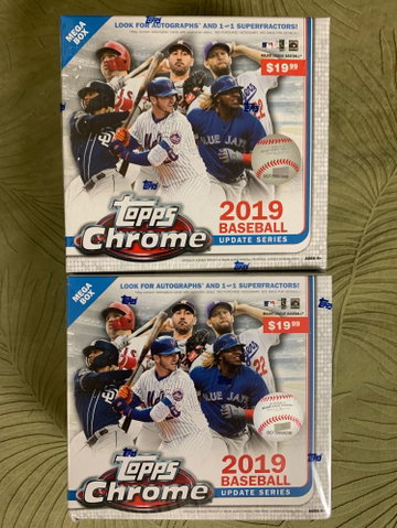 2019 Topps Chrome Update Mega Box Lot - 2 Boxes