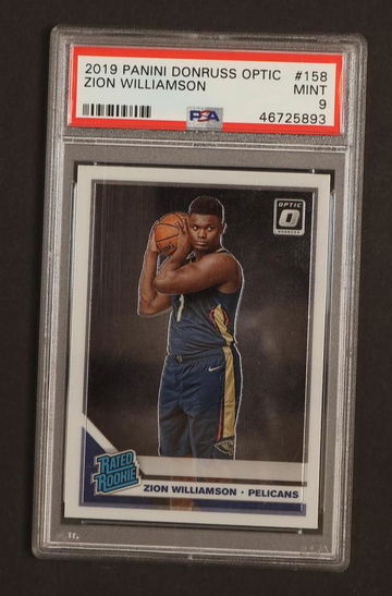 2019 Donruss Optic Rated Rookie Zion Williamson #158 PSA 9