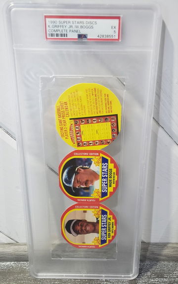 1990 Super Stars Discs Griffey Jr. / Wade Boggs Complete Panel PSA 5 POP 2