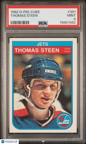 1982-83 O-Pee-Chee Thomas Steen #391 Set Base PSA 9