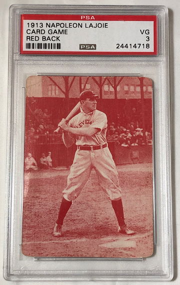 1913 NAPOLEON LAJOIE CARD GAME “RED BACK” VG 3