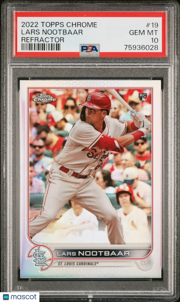 2022 Topps Chrome Lars Nootbaar #19 Refractor PSA 10