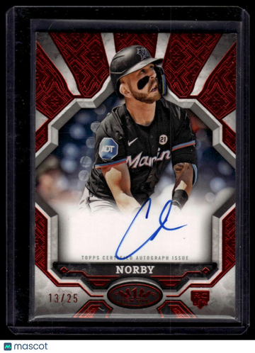 2025 Topps Tier One Connor Norby #BOA-Cno Break Out Autographs Red Foil SN AU