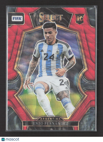 2023 Panini Select FIFA Soccer Mezzanine Prizm Enzo Fernández #147 Red RC