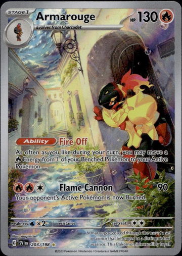 2023 Pokémon Scarlet & Violet Illustration Rare Armarouge #203/198 Holo