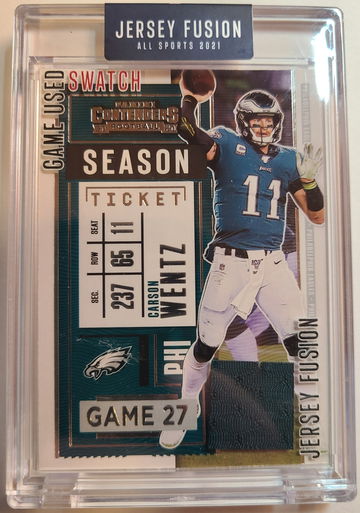 2021 Jersey Fusion Carson Wentz Game Used Swatch