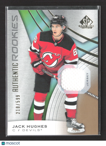 2020 Upper Deck SP Game Used Hockey Jack Hughes #200 /599 Jersey