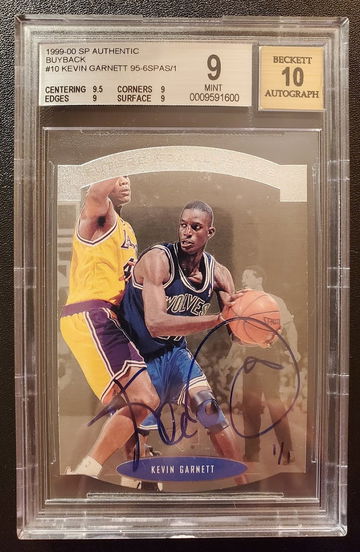 1995-96 Kevin Garnett SP auto RC 1/1 Buyback