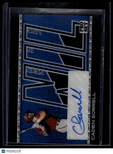 2026 Pro Set Metal - Next in Line Autographs Prismatic Blue Caden Sorrell #NA-CS1 AU SN