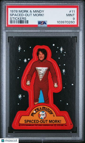 1978 Mork & Mindy Stickers MORK Robin Williams ROOKIE #11 PSA 9